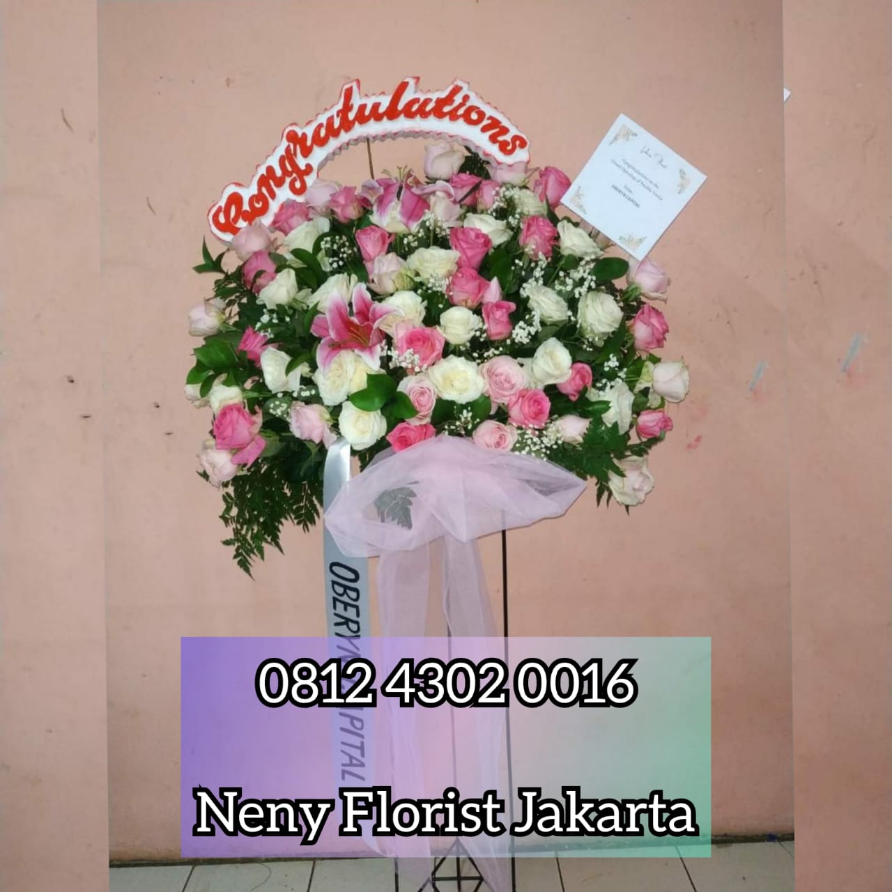 Bunga papan Standing ucapan